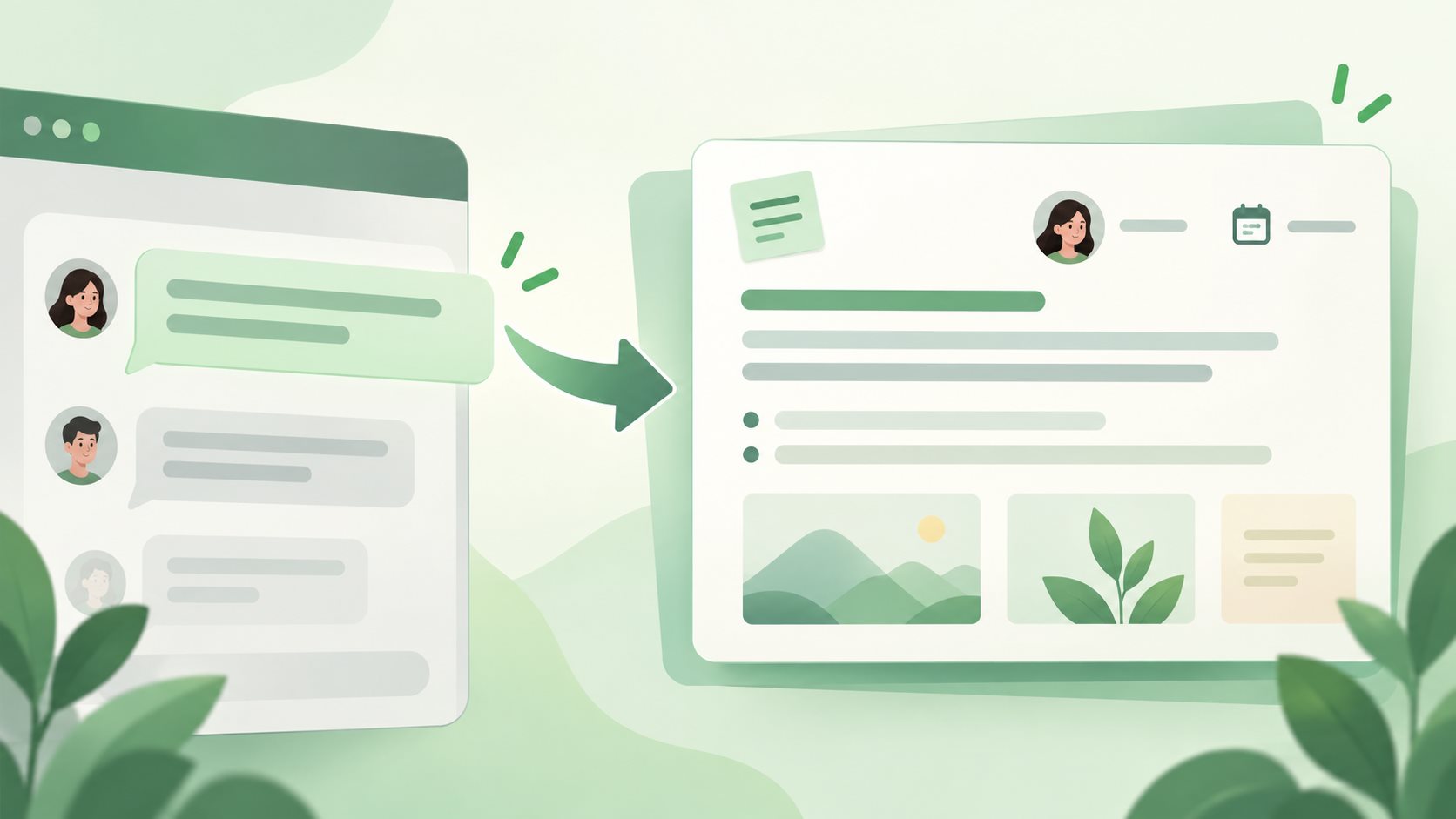 把已确认的群聊消息整理成成员可查找的 LINE 笔记示意图